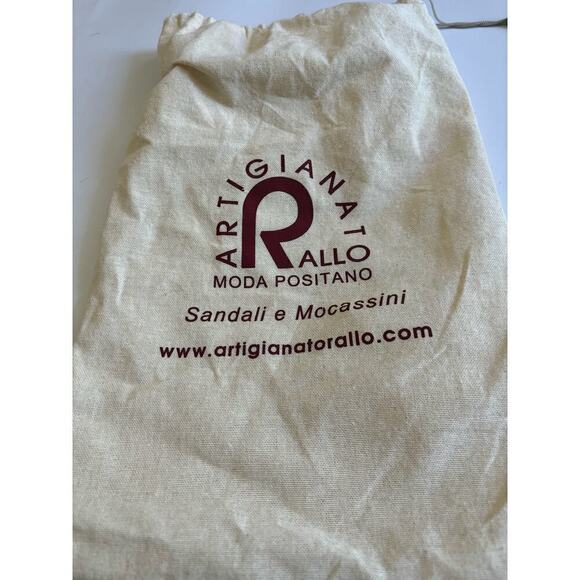 Artigianato Rallo black/green leather slides, 40/9, dust bag, vacation, holiday - Picture 7 of 7